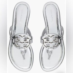 Silver Tory Burch sandals! Very lightly worn.